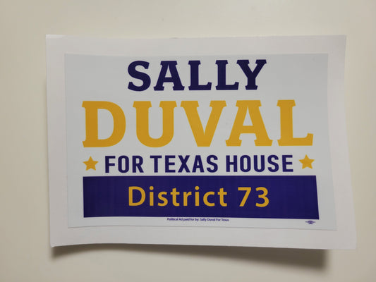 Sally Duval For Texas Bumper Sticker